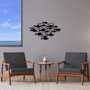 Wallity Fishes - 276 Accesorio de Pared de Metal Negro